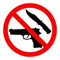 Armi Proibito cartello illustrazione vettore