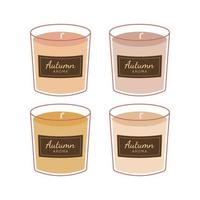 autunno aroma candele vettore