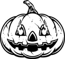 monocromatico fuoco occhio zucca clipart vettore