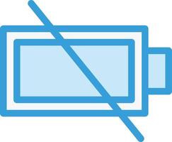 illustrazione del design dell'icona del vettore della batteria vuota