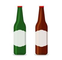 vuoto bicchiere birra bottiglia per nuovo design vettore