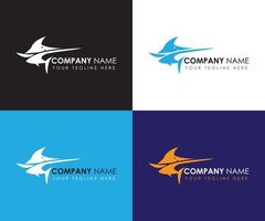 pesce logo design per attività commerciale vettore