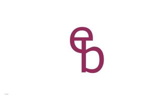 alfabeto lettere iniziali monogramma logo eb, be, e e b vettore