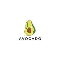 avocado frutta logo design icona vettore
