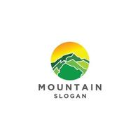 montagna logo design icona vettore