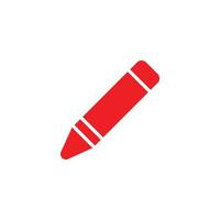 eps10 rosso vettore pastello astratto solido arte icona isolato su bianca sfondo. cera disegno matita pieno simbolo nel un' semplice piatto di moda moderno stile per il tuo sito web disegno, logo, e mobile App