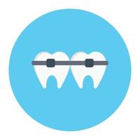 illustrazione vettoriale dei denti su uno sfondo. simboli di qualità premium. icone vettoriali per il concetto e la progettazione grafica.