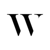 astratto w iniziale monogramma logo disegno, icona per attività commerciale, modello, semplice, elegante vettore