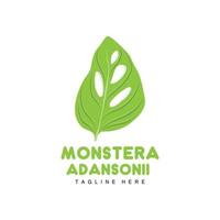 Monstera adansonii foglia logo, verde pianta vettore, albero vettore, raro foglia illustrazione vettore