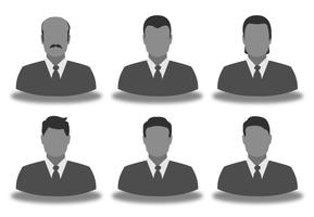 Set di icone di uomo d'affari vettore