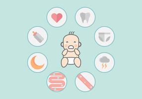 Crying Baby Infographic Vector