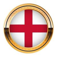 Inghilterra bandiera emblema, oro medaglia modello, mondo tazza bandiera, inferiore terzo icona vettore
