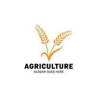 agricoltura logo design nel astratto stile, biologico cartello simbolo. vettore