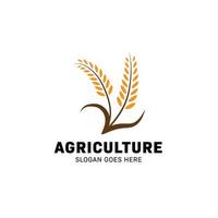 agricoltura logo design nel astratto stile, biologico cartello simbolo. vettore