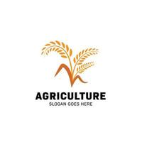 agricoltura logo design nel astratto stile, biologico cartello simbolo. vettore