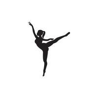 ragazza danza balletto logo vettore illustrazione logo