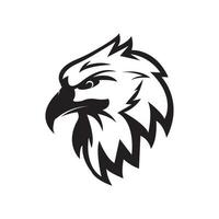 uccello falco e logo disegno, aquila o falco distintivo emblema vettore icona