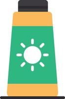 icona piatta per la protezione solare vettore