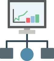 icona piatta del diagramma di flusso vettore