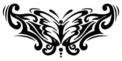 celtico farfalla modello. orientale tatuaggio per il inferiore Indietro. ragazze trasferibile temporaneo tatuaggio vettore