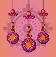 raksha bandhan ornamento decorativo design vettore