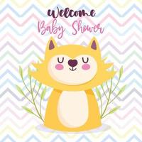 baby shower cat vettore