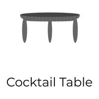 di moda cocktail tavolo vettore