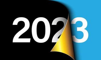 contento nuovo anno 2023 saluto carta design modello. vettore
