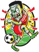 calcio zombie illustrazione vettore arte