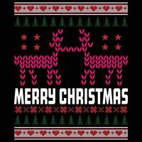 contento allegro Natale t camicia design vettore