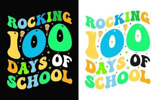 100 ° giorni di scuola t camicia, centinaio giorni t camicia disegno, 100 giorni di amorevole scuola, a dondolo 100 giorni di scuola, 100 giorni di livellamento su, vettore