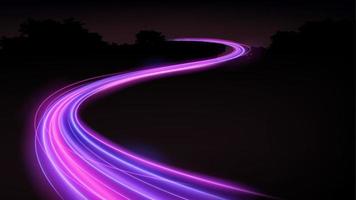 scie di luce colorate, effetto motion blur con esposizione a lungo termine. illustrazione vettoriale