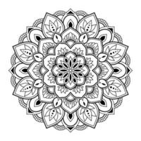 mandala, mandala modello stampino scarabocchi, il giro ornamento modelli per henné, mehndi, tatuaggio, colorazione libro pagina vettore