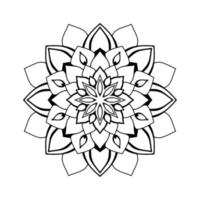 mandala, mandala modello stampino scarabocchi, il giro ornamento modelli per henné, mehndi, tatuaggio, colorazione libro pagina vettore