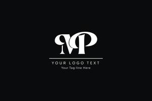 mp lettera logo design. creativo moderno p m lettere icona vettore illustrazione.