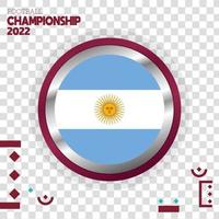 argentina bandiera nazione 3d effetto vettore con isolato colore sfondo