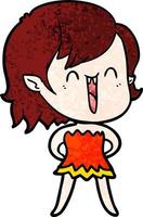 vettore vampiro ragazza personaggio nel cartone animato stile