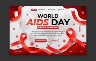 mondo AIDS giorno atterraggio pagina vettore