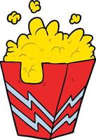 cartone animato carino Popcorn scatola vettore