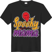 Halloween spaventoso mamma maglietta design vettore