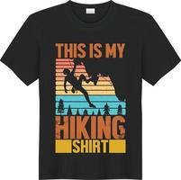 design t-shirt da trekking vettore