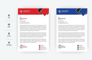 a4 dimensione minimo carta intestata disegno, Due colori attività commerciale carta intestata design vettore