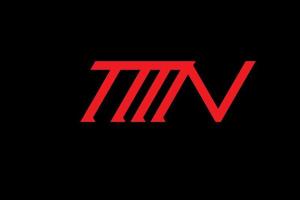 tmn e tmv lettera alfabeto logo design vettore