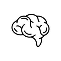 icona del contorno del cervello vettore