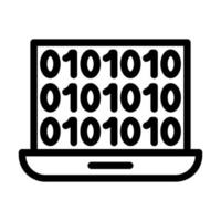 binario codice icona design vettore