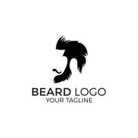 barba uomo logo vettore illustrazione