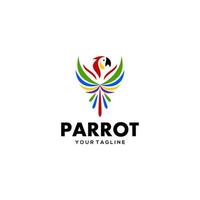 pappagallo logo design vettore illustrazione
