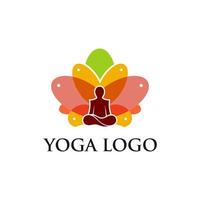 modello di vettore di progettazione di logo di yoga