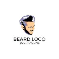 barba uomo logo vettore illustrazione