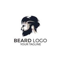 barba uomo logo vettore illustrazione